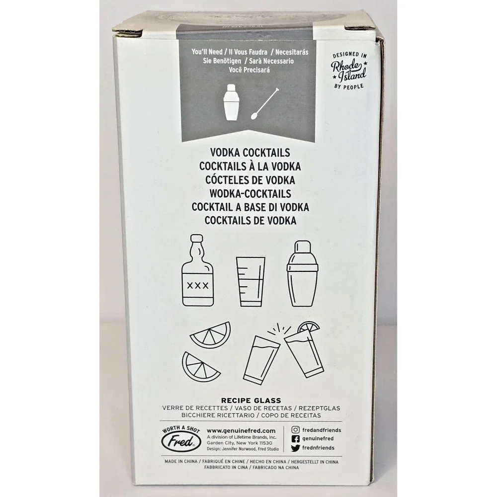Good Measure Vodka Cocktails‎ Recipe Glass By Fred *NEW IN BOX*